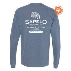 Long Sleeve Pocket Tee in Blue Jean - image 2