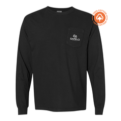 Long Sleeve Pocket Tee in Black
