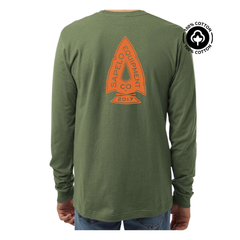 Long Sleeve Tee in Military Green - image 2